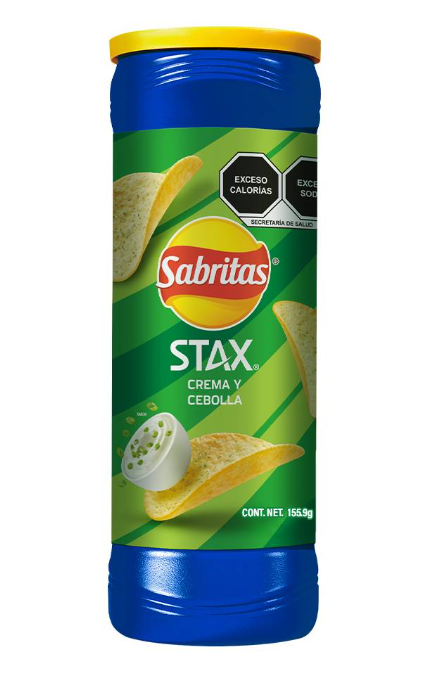 PAPAS STAX SOUR CREAM &ONION 155.9GR