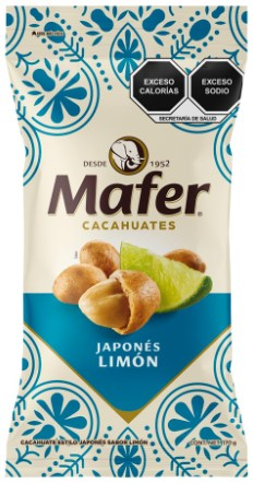 CACHAHUATES MAFER JAPONES LIMON 170GRS