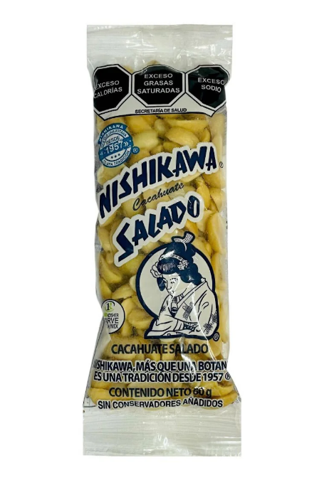 CACAHUATES SALADO  NISHIKAWA 60GR