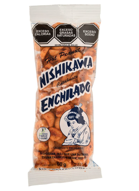 CACAHUATES ENCHILADO  NISHIKAWA 60GR