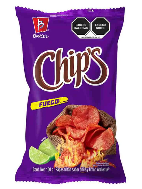 PAPAS CHIPS FUEGO 100G