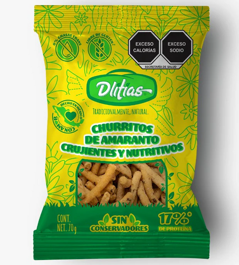 DLITIAS CHURROS DE AMARANTO 70 GRS
