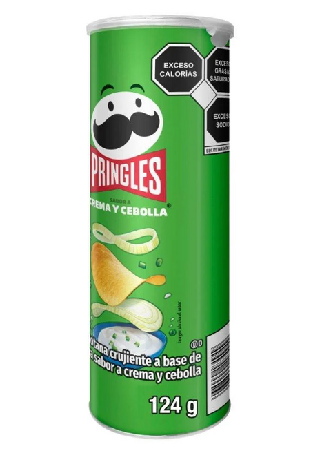 PAPAS PRINGLES CREMA Y CEBOLLA 124gr