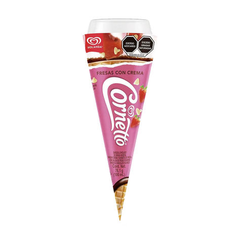 CORNETTO FRESAS CREMA 24X100ML HOLANDA