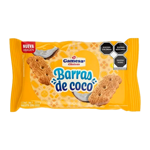 BARRAS DE COCO GAMESA  140 GRS