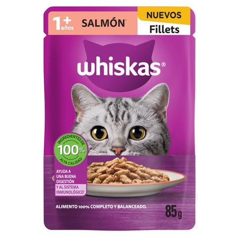 WHISKAS POUCH SALMON 85G