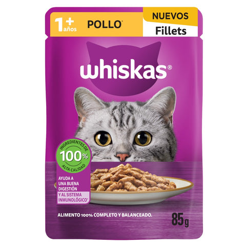 WHISKAS POUCH POLLO 85GR