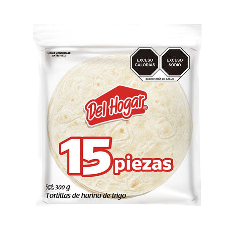 TORTILLA DE HARINA DEL HOGAR 15PZAS 300GR